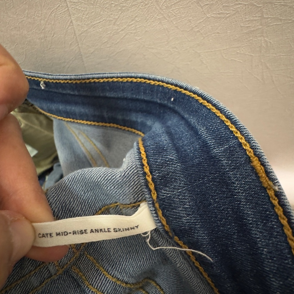 Rag & Bone Cate Mid Rise Ankle Skinny Jeans Size 27 Blue Stretch Denim Premium